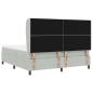 Preview: Boxspringbett mit Matratze Hellgrau 200 x 180 cm Polyester