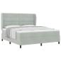 Preview: Boxspringbett mit Matratze Hellgrau 200 x 180 cm Polyester