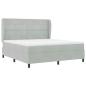 Preview: Boxspringbett mit Matratze Hellgrau 200 x 180 cm Polyester