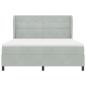 Preview: Boxspringbett mit Matratze Hellgrau 200 x 180 cm Polyester