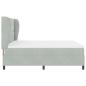 Preview: Boxspringbett mit Matratze Hellgrau 200 x 180 cm Polyester