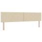 Preview: Boxspringbett mit Kopfteil Creme 200 x 200 cm Stoff