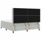 Preview: Boxspringbett mit Matratze Hellgrau 180 x 200 cm Samt