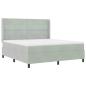 Preview: Boxspringbett mit Matratze Hellgrau 180 x 200 cm Samt