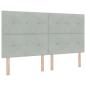 Preview: Boxspringbett mit Matratze Hellgrau 180 x 200 cm Samt