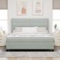 Preview: Boxspringbett mit Matratze Hellgrau 180 x 200 cm Samt