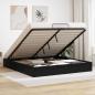 Preview: ARDEBO.de - Ottoman Bettgestell Schwarz Eichen-Optik 203 x 160 x 25 cm