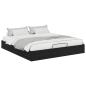 Preview: Ottoman Bettgestell Schwarz Eichen-Optik 203 x 160 x 25 cm