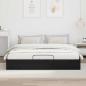 Preview: Ottoman Bettgestell Schwarz Eichen-Optik 203 x 160 x 25 cm