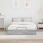 Preview: Ottoman Bettgestell Sonoma-Grau 203 x 140 x 25 cm Holzwerkstoff