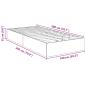 Preview: ARDEBO.de - Ottoman Bettgestell Weiß 193 x 120 x 25 cm Spanplatte