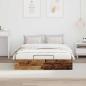 Preview: ARDEBO.de - Ottoman Bettgestell Altholz 193 x 120 x 25 cm Spanplatte