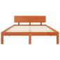 Preview: Bettrahmen Wachsbraun 140 x 190 cm Massives Kiefernholz