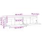 Preview: Wandschrank Wandhalterung 2 Stk. Wachsbraun 80 x 30 x 35 cm