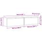 Preview: Wandschrank Wandhalterung 2 Stk. Wachsbraun 80 x 30 x 35 cm