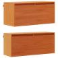 Preview: Wandschrank mit Regal mit Tür 2 pcs Wachsbraun 80 x 30 x 35 cm
