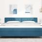 Preview: LED Kopfteil mit LED-Lichtleisten Dunkelblau 180 cm Polyester