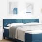 Preview: LED Kopfteil mit LED-Lichtleisten Dunkelblau 180 cm Polyester
