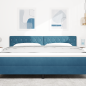 Preview: LED Kopfteil mit LED-Lichtleisten Dunkelblau 180 cm Polyester