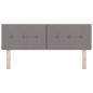 Preview: LED Kopfteil mit LED-Lichtleisten Taupe 160 cm Polyester