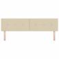 Preview: LED Kopfteil mit LED-Lichtleisten Creme 180 cm Polyester