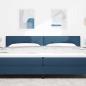 Preview: LED Kopfteil mit LED-Lichtleisten Blau 200 cm Polyester