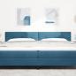 Preview: LED Kopfteil mit LED-Lichtleisten Blau 200 cm Polyester