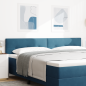 Preview: LED Kopfteil mit LED-Lichtleisten Blau 200 cm Samt