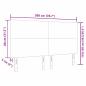 Preview: LED Kopfteil mit LED-Lichtleisten Hellgrau 200 cm Polyester