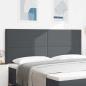 Preview: LED Kopfteil mit LED-Lichtleisten Dunkelgrau 200 cm Cordstoff