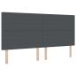 Preview: LED Kopfteil mit LED-Lichtleisten Dunkelgrau 200 cm Cordstoff