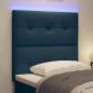 Preview: LED Kopfteil mit LED-Lichtleisten Blau 100 cm Stoff