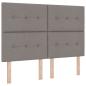 Preview: LED Kopfteil mit LED-Lichtleisten Taupe 160 cm Polyester