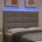 Preview: LED Kopfteil mit LED-Lichtleisten Taupe 160 cm Polyester