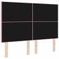 Preview: LED Kopfteil mit LED-Lichtleisten Rosa 160 cm Polyester