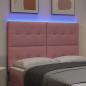Preview: LED Kopfteil mit LED-Lichtleisten Rosa 160 cm Polyester