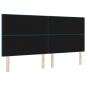 Preview: LED Kopfteil mit LED-Lichtleisten Blau 200 cm Samt
