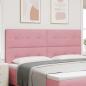 Preview: LED Kopfteil mit LED-Lichtleisten Rosa 200 cm Samt