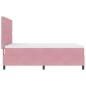 Preview: Boxspringbett mit Matratze mit Kopfteil Rosa 140 x 190 cm Stoff