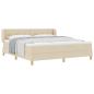 Preview: Boxspringbett mit Matratze Creme 180 x 200 cm Stoff