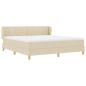 Preview: Boxspringbett mit Matratze Creme 180 x 200 cm Stoff