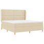 Preview: Boxspringbett mit Matratze Dunkelgrau 90x190 cm Creme