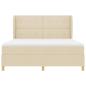 Preview: Boxspringbett mit Matratze Dunkelgrau 90x190 cm Creme