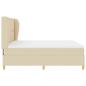 Preview: Boxspringbett mit Matratze Dunkelgrau 90x190 cm Creme