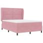 Preview: Boxspringbett mit Matratze Rosa 190 x 140 cm Polyester