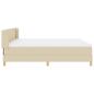 Preview: ARDEBO.de - Boxspringbett mit Matratze Creme 200 x 180 cm Polyester