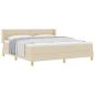 Preview: Boxspringbett mit Matratze Creme 200 x 180 cm Polyester