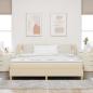 Preview: Boxspringbett mit Matratze Creme 200 x 180 cm Polyester
