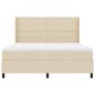 Preview: Boxspringbett mit Matratze Creme 180 x 200 cm Stoff