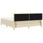 Preview: LED Boxspringbett mit LED-Lichtleisten Creme 180 x 200 cm Stoff